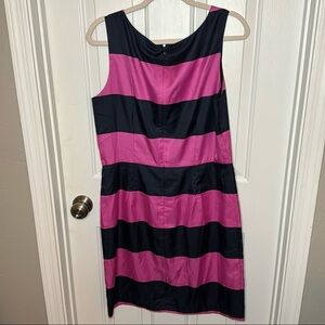 Pink and navy stripped Banana Republic dress